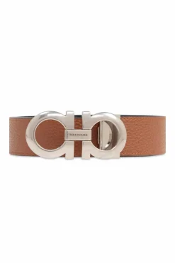 FERRAGAMO BROWN Reversible belt