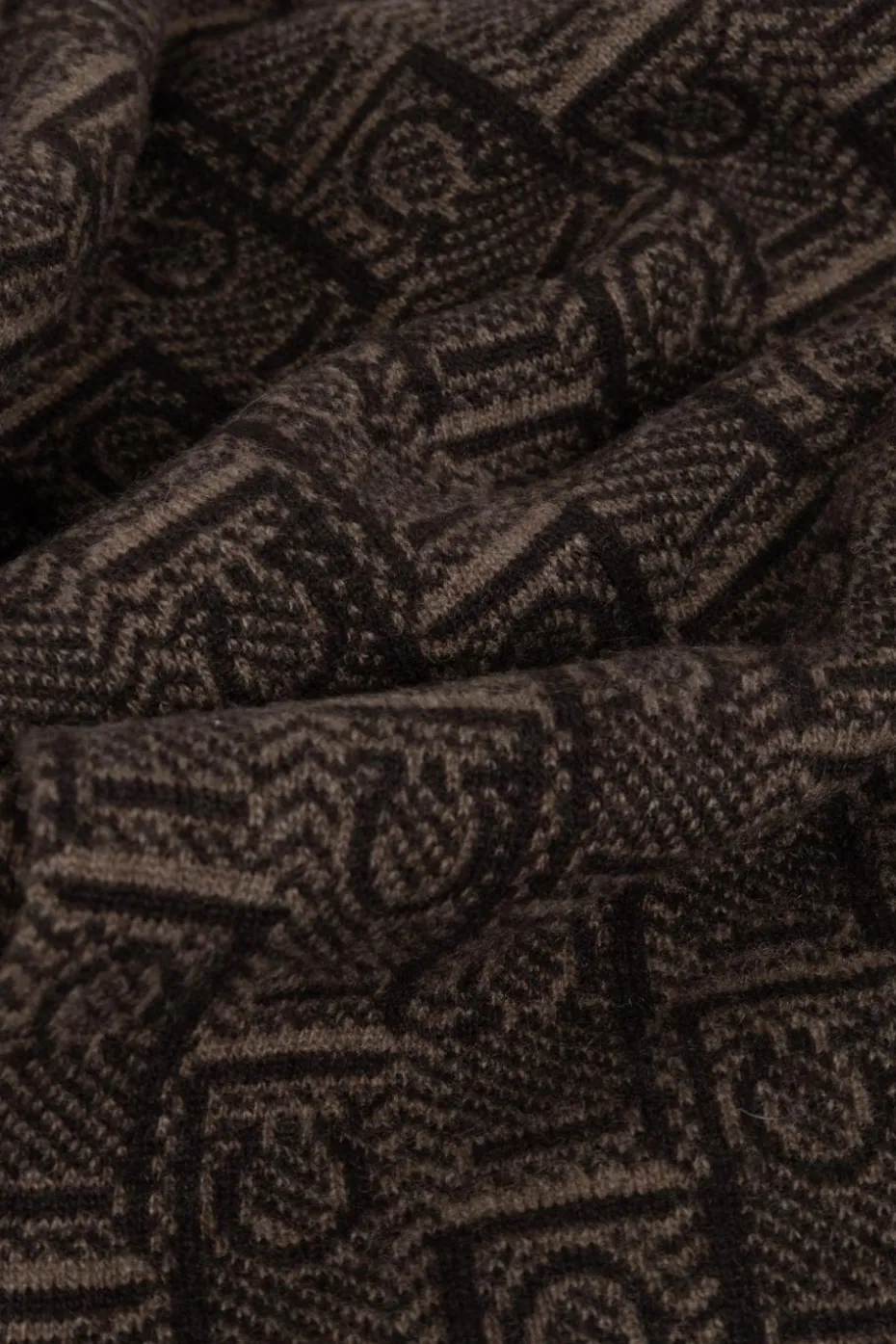 FERRAGAMO BROWN Scarf with monogram