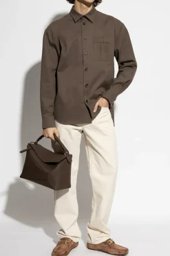 FERRAGAMO BROWN Shirt with pocket