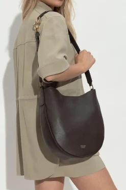 FERRAGAMO BROWN Shoulder bag "Noth-South Hobo Medium"