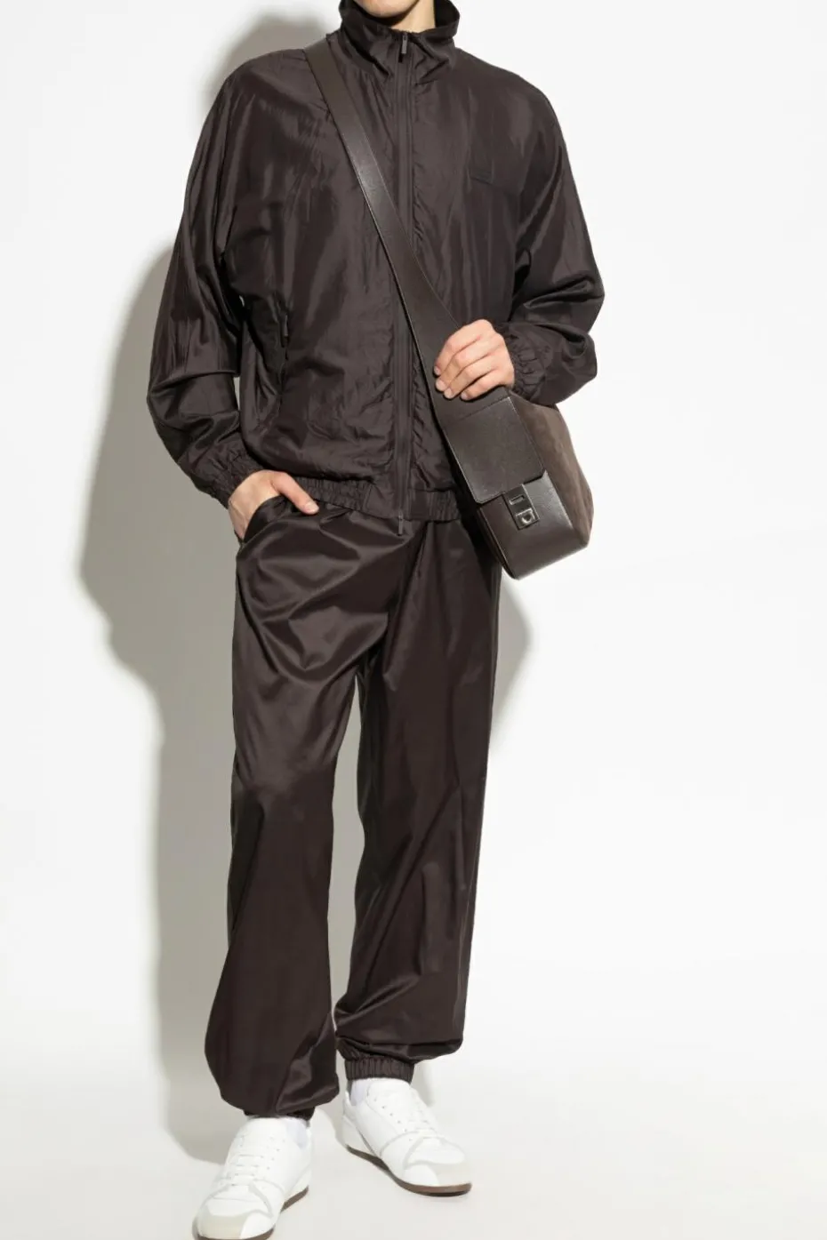 FERRAGAMO BROWN Silk jacket