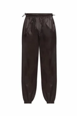 FERRAGAMO BROWN Silk pants