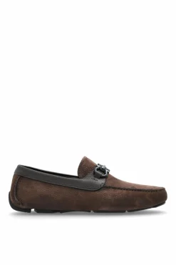 FERRAGAMO BROWN Suede loafers "Parigi New"