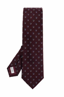FERRAGAMO BURGUNDY Silk tie