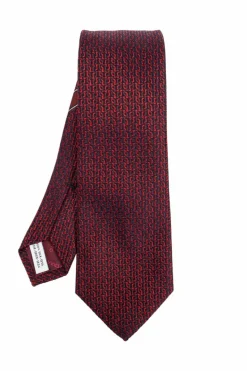 FERRAGAMO BURGUNDY Silk tie