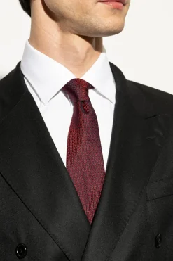 FERRAGAMO BURGUNDY Silk tie