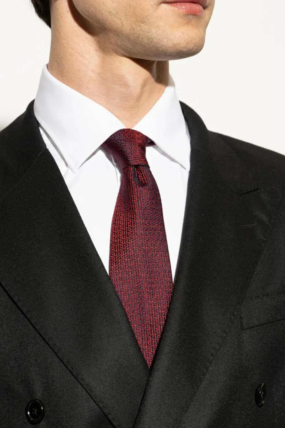 FERRAGAMO BURGUNDY Silk tie