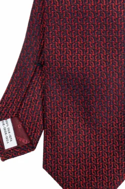 FERRAGAMO BURGUNDY Silk tie