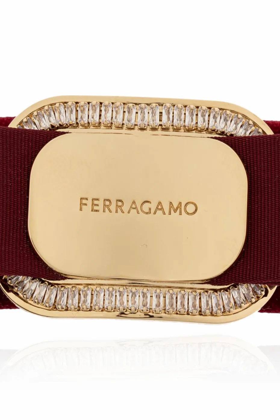 FERRAGAMO BURGUNDY Velvet hair clip