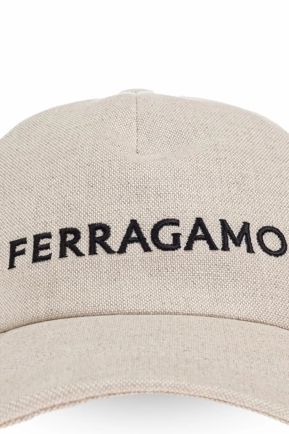 FERRAGAMO cream Baseball cap
