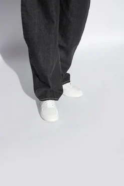 FERRAGAMO cream ‘Dania’ sneakers