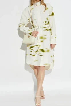 FERRAGAMO cream Dress with pockets