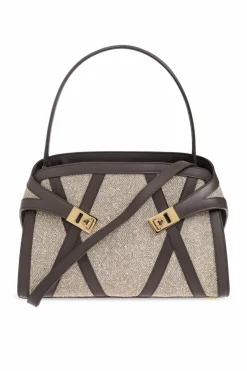 FERRAGAMO cream Handbag "Hug"