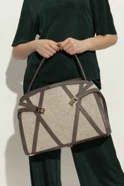 FERRAGAMO cream Handbag "Hug"