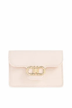 FERRAGAMO cream Leather card holder
