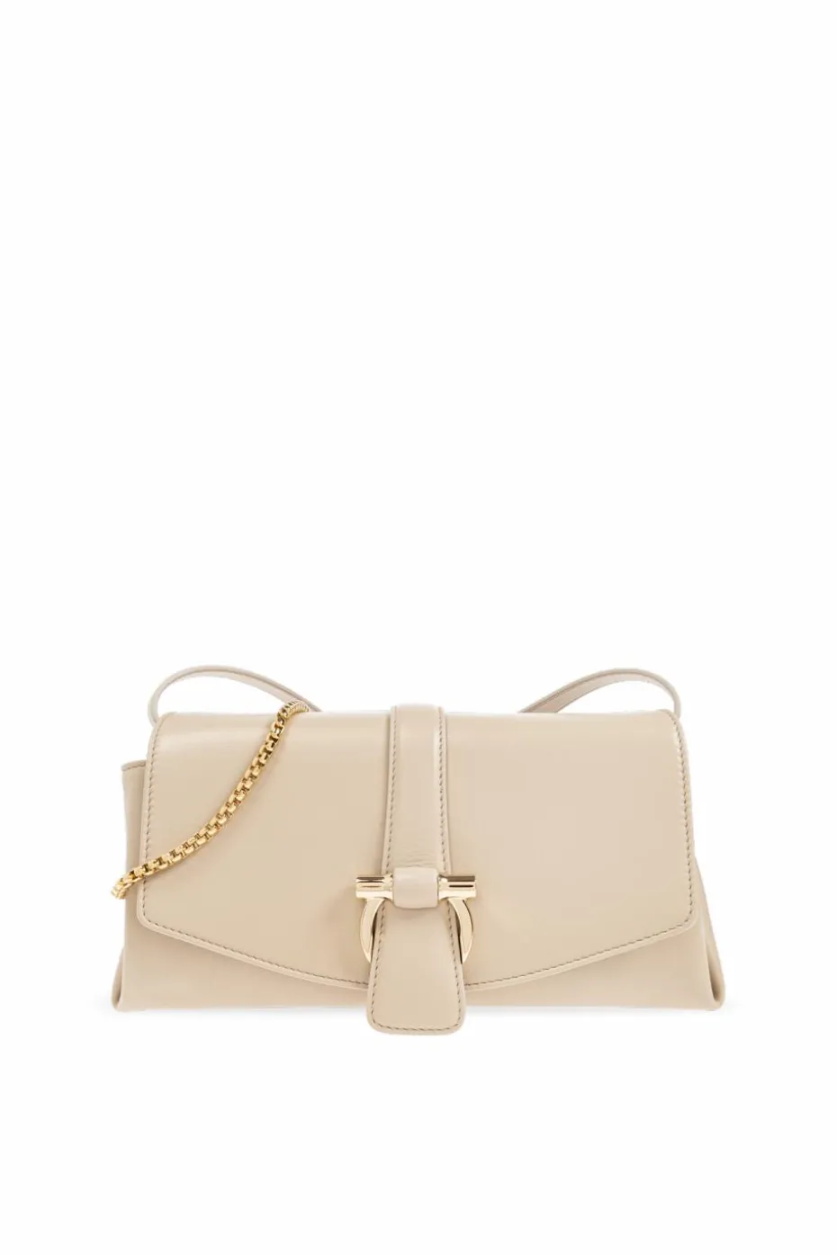 FERRAGAMO cream Leather shoulder bag