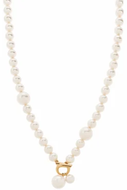 FERRAGAMO cream Short pearl necklace