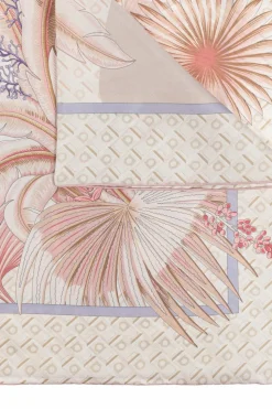 FERRAGAMO cream Silk scarf with print