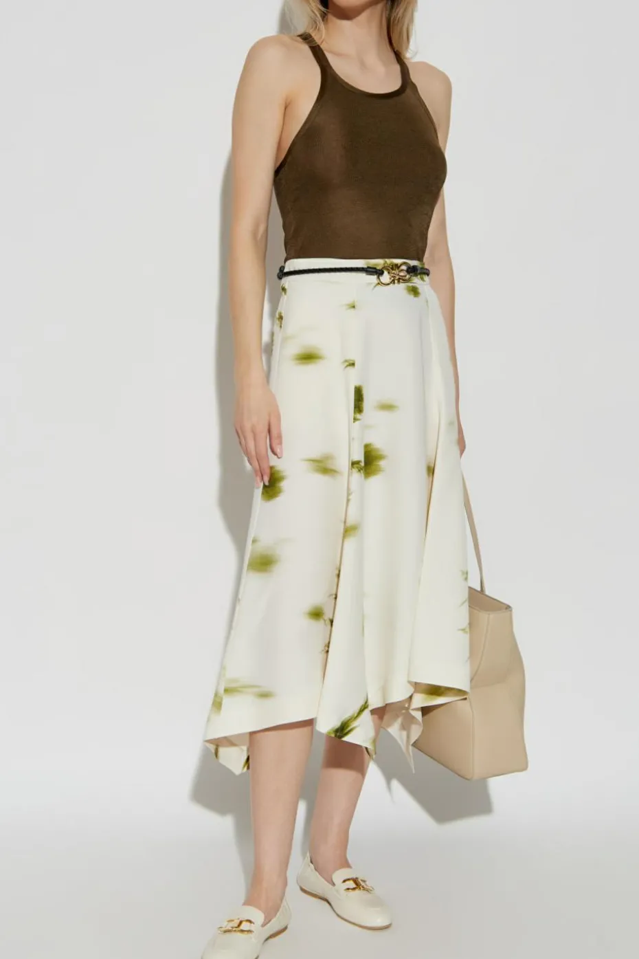 FERRAGAMO cream Skirt with print