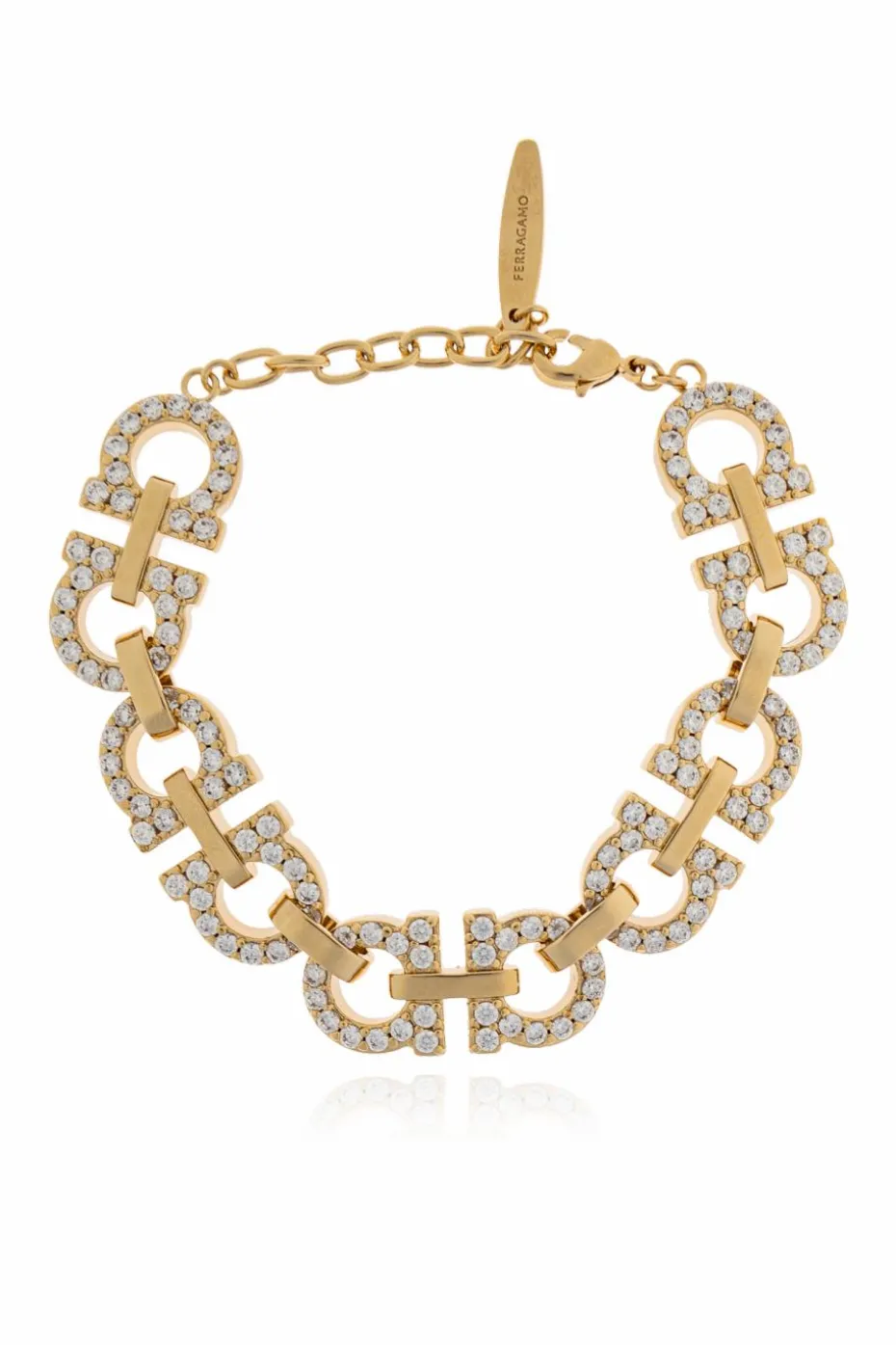 FERRAGAMO GOLD Bracelet with shimmering crystals