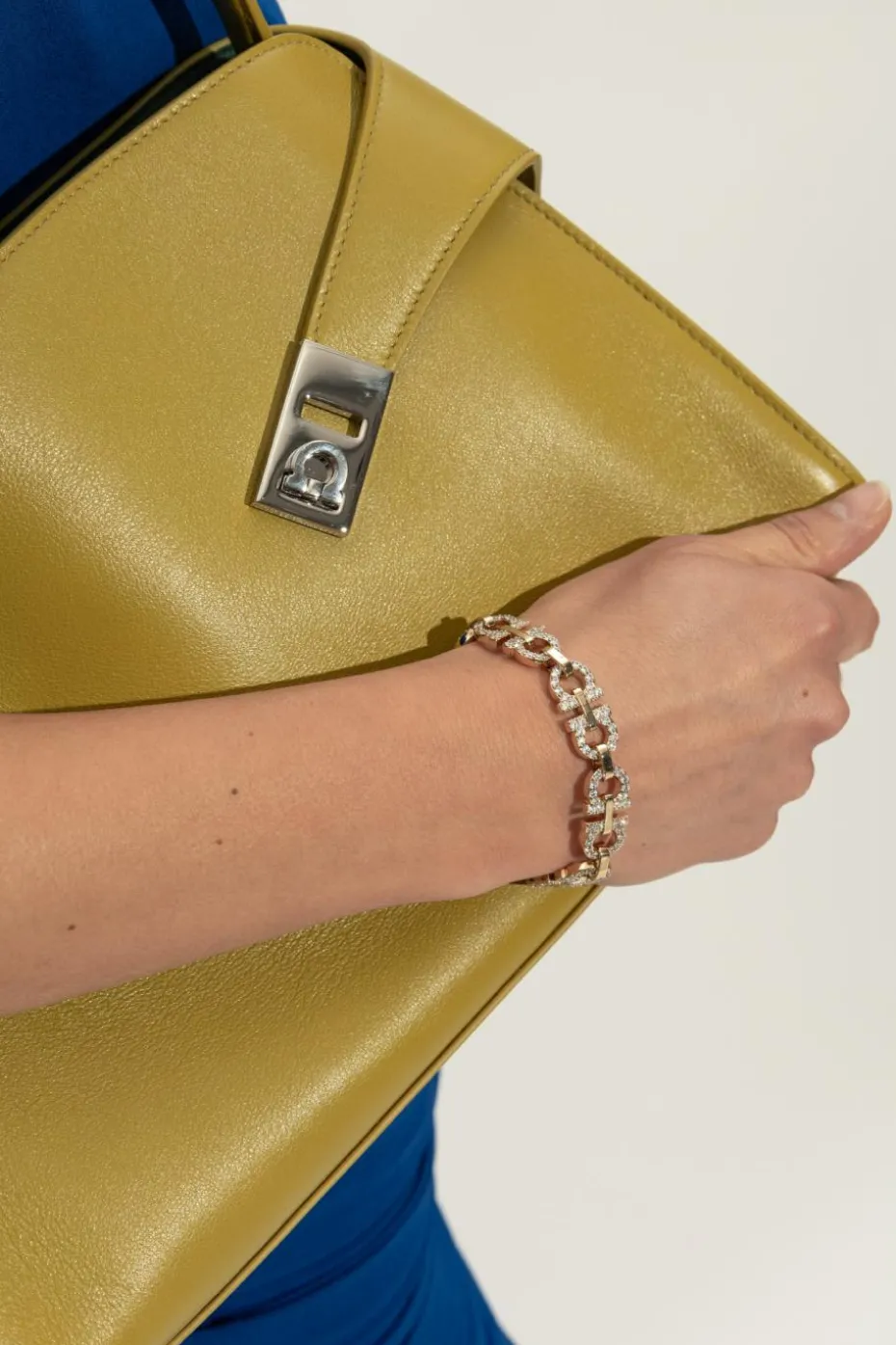 FERRAGAMO GOLD Bracelet with shimmering crystals