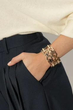 FERRAGAMO GOLD Brass bracelet