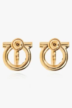 FERRAGAMO GOLD Brass earrings