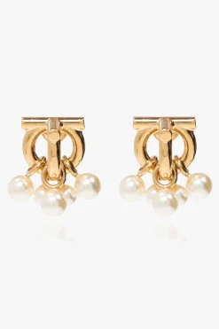 FERRAGAMO GOLD Brass earrings