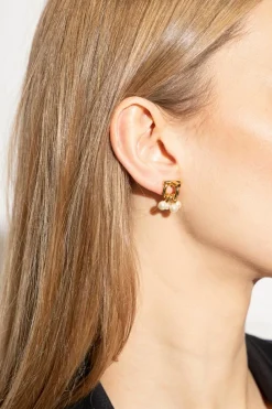 FERRAGAMO GOLD Brass earrings
