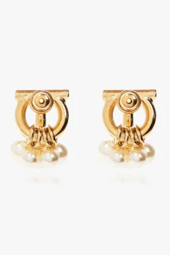 FERRAGAMO GOLD Brass earrings