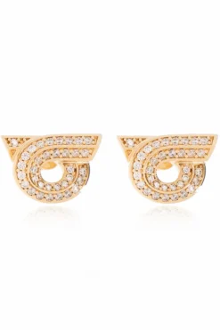 FERRAGAMO GOLD Brass earrings