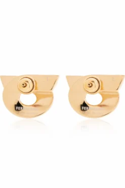 FERRAGAMO GOLD Brass earrings