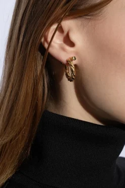 FERRAGAMO GOLD Brass earrings
