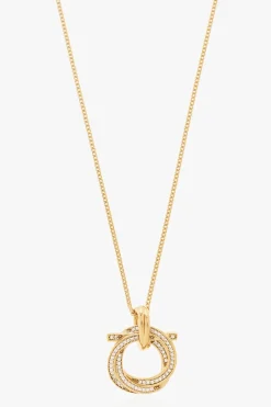 FERRAGAMO GOLD Brass necklace