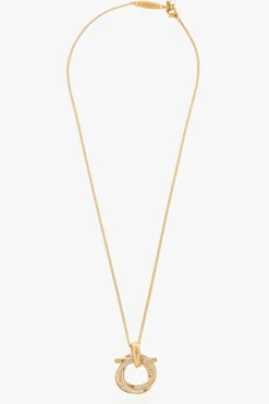 FERRAGAMO GOLD Brass necklace