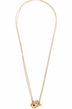 FERRAGAMO GOLD Brass necklace