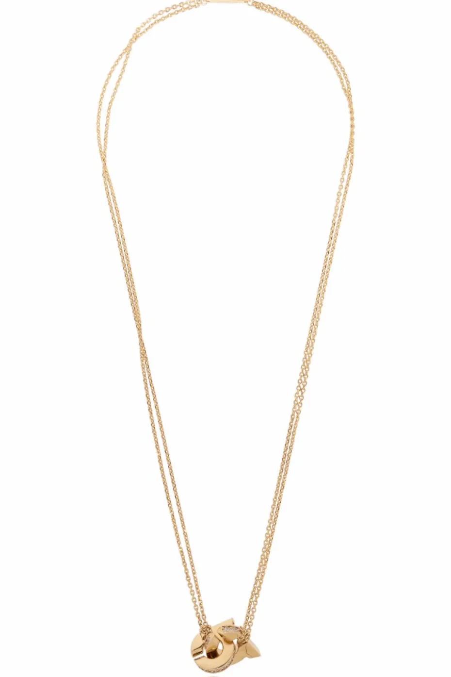 FERRAGAMO GOLD Brass necklace