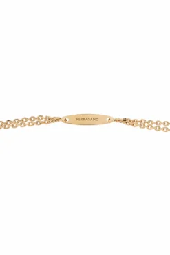 FERRAGAMO GOLD Brass necklace