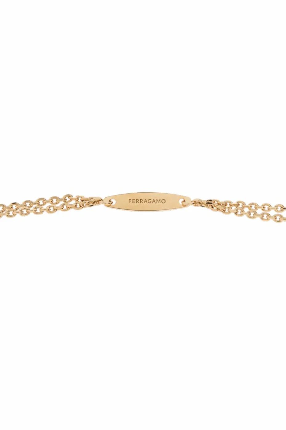 FERRAGAMO GOLD Brass necklace