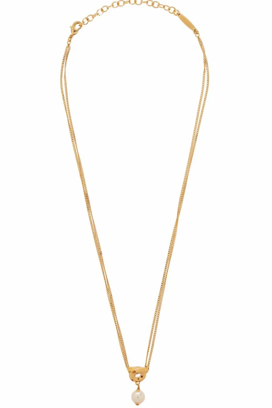 FERRAGAMO GOLD Brass necklace