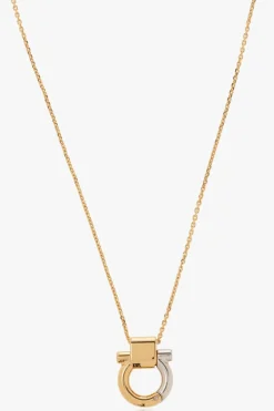FERRAGAMO GOLD Brass necklace