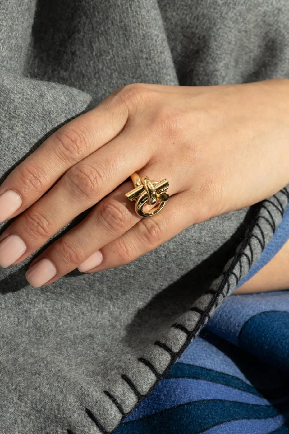 FERRAGAMO GOLD Brass ring