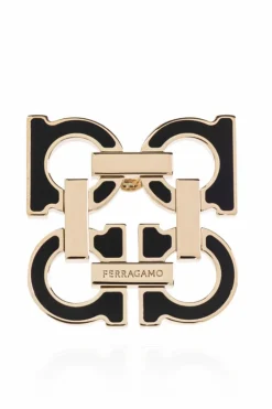 FERRAGAMO GOLD Earrings in the shape of a logo