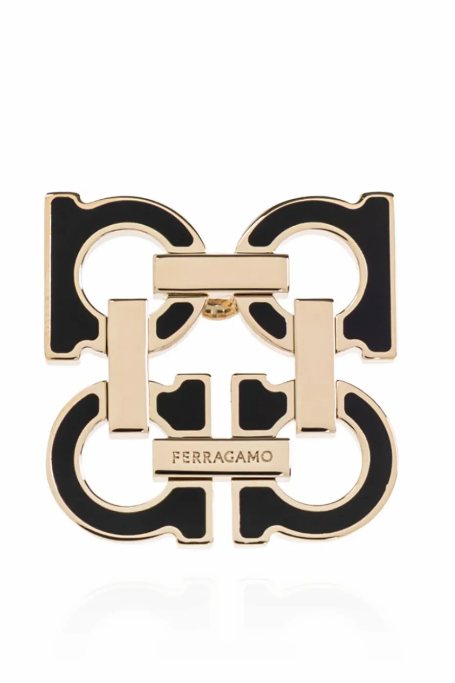 FERRAGAMO GOLD Earrings in the shape of a logo