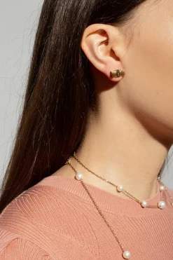 FERRAGAMO GOLD Earrings with logo
