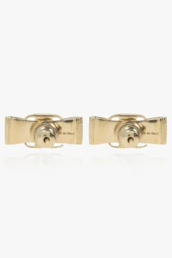 FERRAGAMO GOLD Earrings with logo