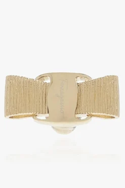 FERRAGAMO GOLD Earrings with logo