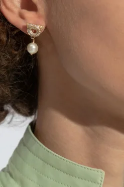 FERRAGAMO GOLD Earrings with Logo