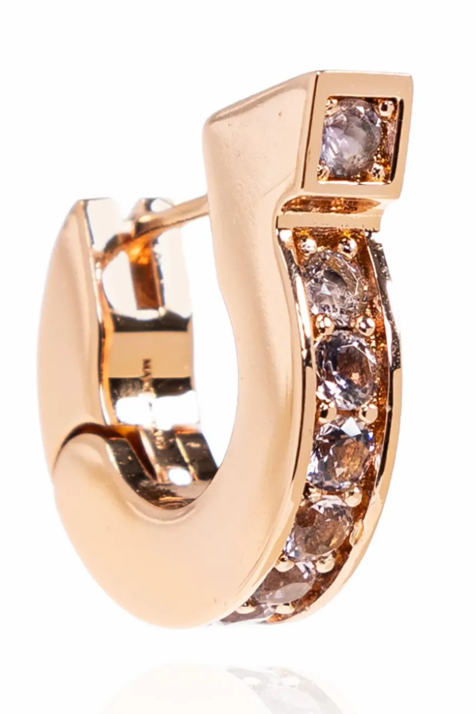 FERRAGAMO GOLD Earrings with shimmering crystals