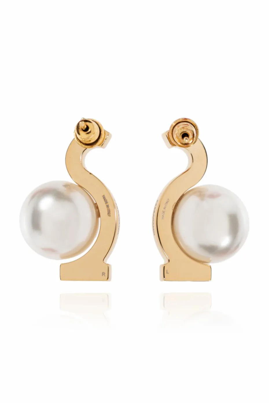 FERRAGAMO GOLD Earrings with Pearl